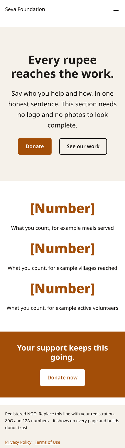 Home layout on a phone